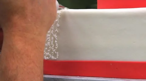 Cake decorating Stock Footage 56906659