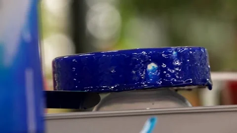 Cake decoration with blue icing Stock Footage 276259267