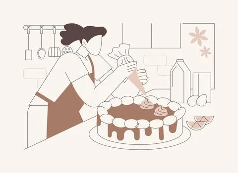 Cake decoration isolated cartoon vector illustrations. Stock-Illustration