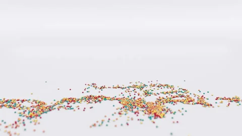 Cake decoration text exploding into sprinkles Stock Footage 142026730