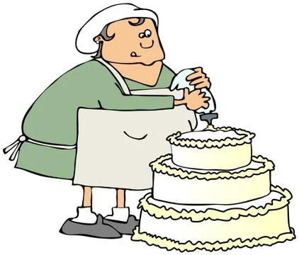 Cake decorator Stock Illustration
