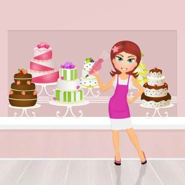 Cake design Stock Illustration