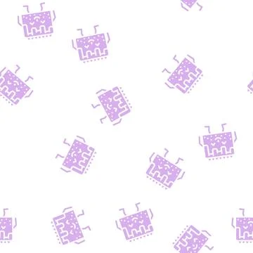 Cake dessert character glyph vector seamless pattern Illustrazione stock