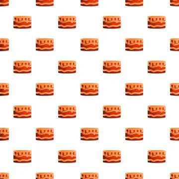 Cake dessert pattern baking sweet food background Stock Illustration