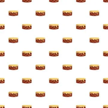 Cake dessert pattern creating a sweet background Stock Illustration