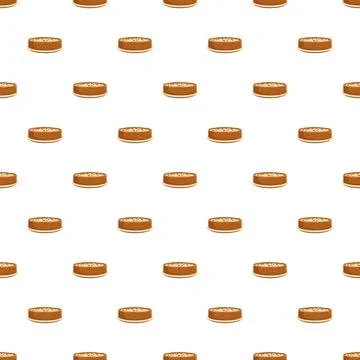 Cake dessert pattern repeating on white background イラスト素材