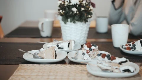 Cake, dessert on the table Video stock 107012530
