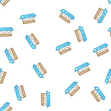 Cake dessert vector seamless pattern イラスト素材