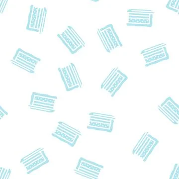 Cake dish canteen glyph vector seamless pattern Illustrazione stock