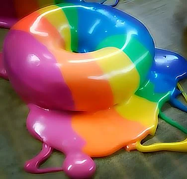 Cake donat Rainbow Stock Photos