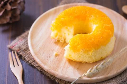 Cake donut on a plate Stock Photos