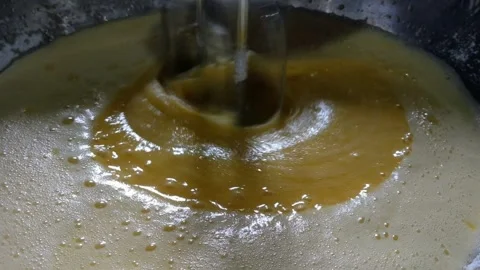 Cake dough made from flour, butter, eggs all mixed together Stock Footage 306472437