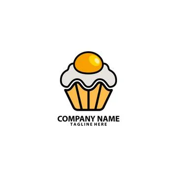 Cake egg logo design vector Illustrazione stock
