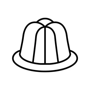 Cake flat icon. Cupcake pictogram for web. Line stroke. Isolated on white bac Stock Illustration