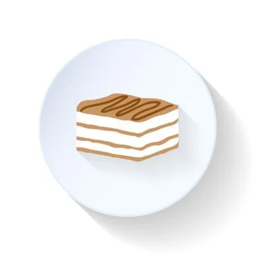 Cake flat icon Stock Illustration