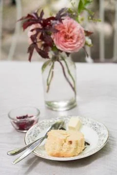 Cake with flower Stock Photos