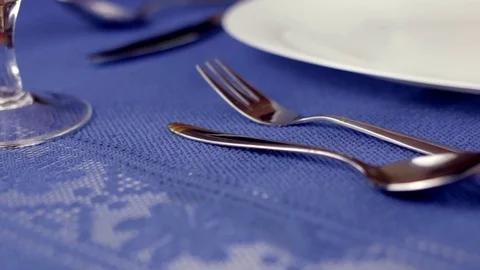 Cake fork and spon Stock Footage 72471452