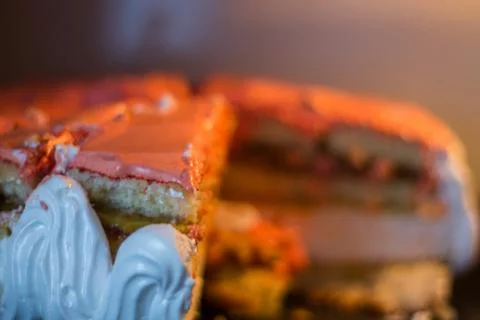 Cake in the fridge Stock Photos