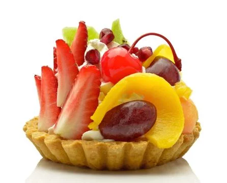 Cake with fruit Stock Photos