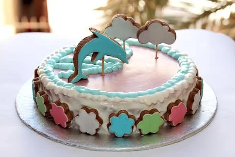 Cake with ginger bread Stock Photos