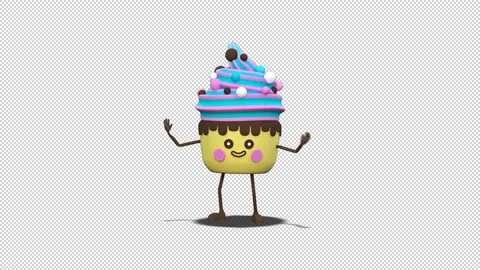 Cake greeting both hands Video Loop and Alfa Channel 库存影片 163285208