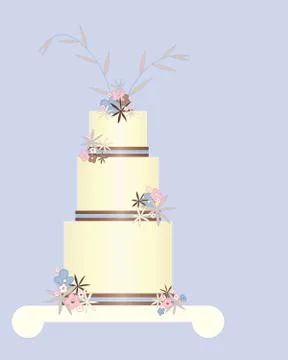 Cake greeting card Stock Illustration