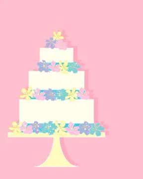 Cake greeting Stock Illustration