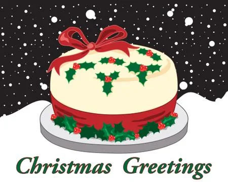 Cake greeting Stock Illustration