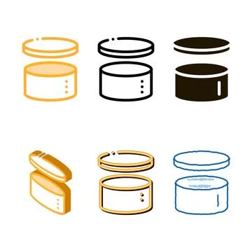 Cake hat round carton package packaging vector modern Stock Illustration