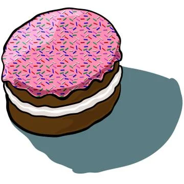 Cake Iced Illustrazione stock