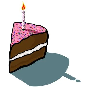 Cake Icing Candle Illustrazione stock