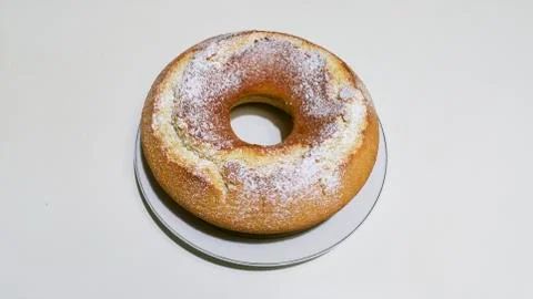 Cake with icing sugar Stock Photos