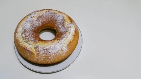 Cake with icing sugar Stock Photos