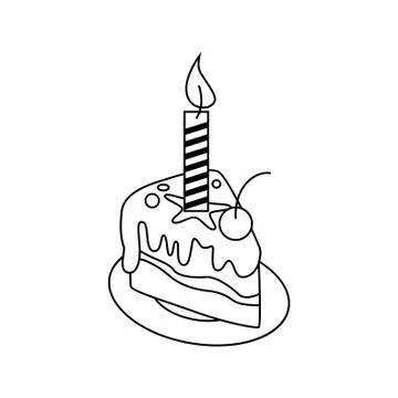 Cake icon character  Stock Illustration