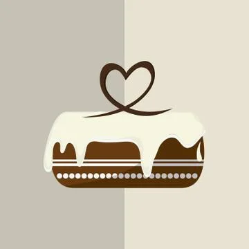 Cake icon design Stock Illustration
