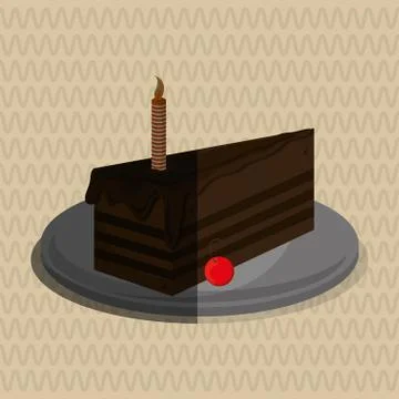 Cake icon design, vector illustration Illustrazione stock