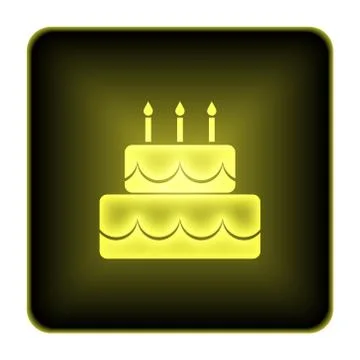 Cake icon. internet button on white background.. Stock Illustration