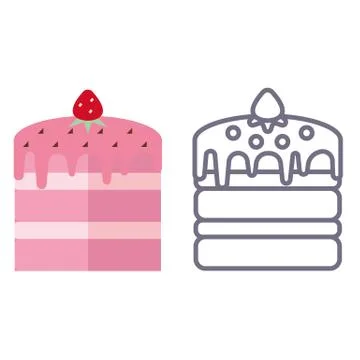 Cake. Icon on isolated background Illustrazione stock