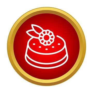 Cake icon representing dessert and confectionery items Stock Illustration