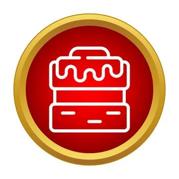Cake icon representing dessert, birthday, and celebration Stock Illustration