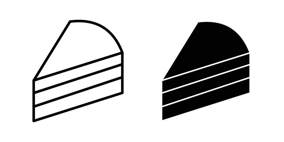 Cake icon set. Vector EPS 10 Illustrazione stock
