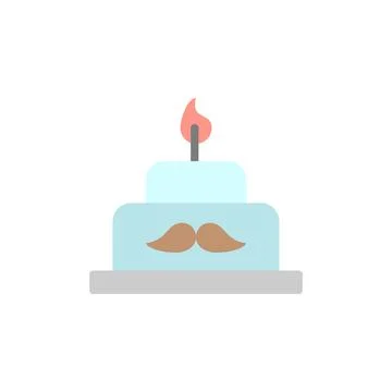 Cake icon. Simple color vector elements of cultural activities icons for ui and イラスト素材