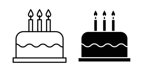 Cake icon vector art Illustrations Stock Illustration