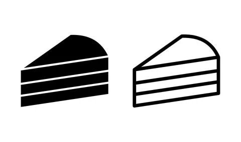 Cake icon vector. Birthday cake icon. cake vector Stock Illustration