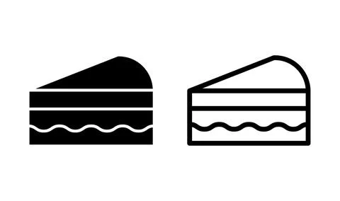 Cake icon vector. Birthday cake icon. cake vector Stock Illustration