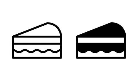 Cake icon vector. Birthday cake icon. cake vector Stock Illustration