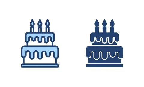 Cake icon vector. Cake sign and symbol. Birthday cake icon Stock Illustration