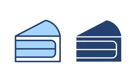 Cake icon vector. Cake sign and symbol. Birthday cake icon Illustrazione stock