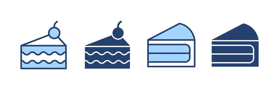 Cake icon vector. Cake sign and symbol. Birthday cake icon Stock Illustration