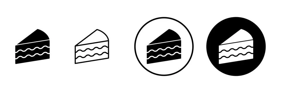 Cake icon vector. Cake sign and symbol. Birthday cake icon Stock Illustration